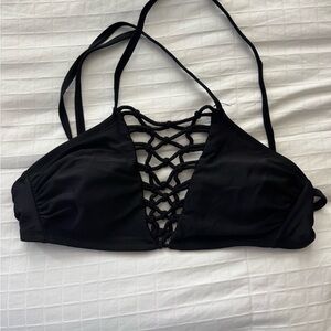 Xhilaration Black Strappy Bikini Top